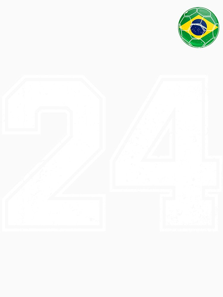 Number 24 Brazil Futbol Football Brazilian soccer Flag Jersey by RoyesButler