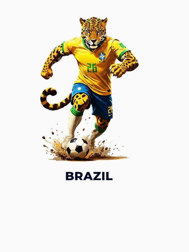 Brazil Soccer Mascot Jaguar National Team Football 2026 Art by Cipher & Soul