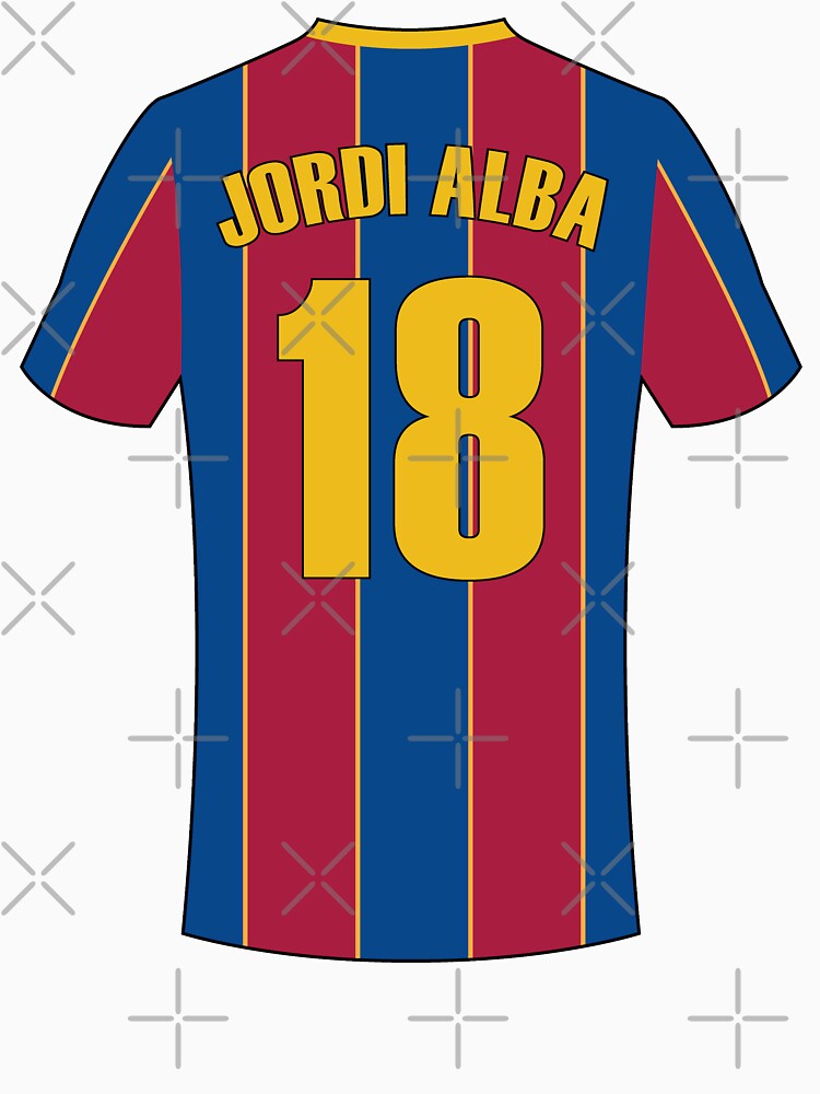 Barcelona football jersey number 18 by Justtrendytees