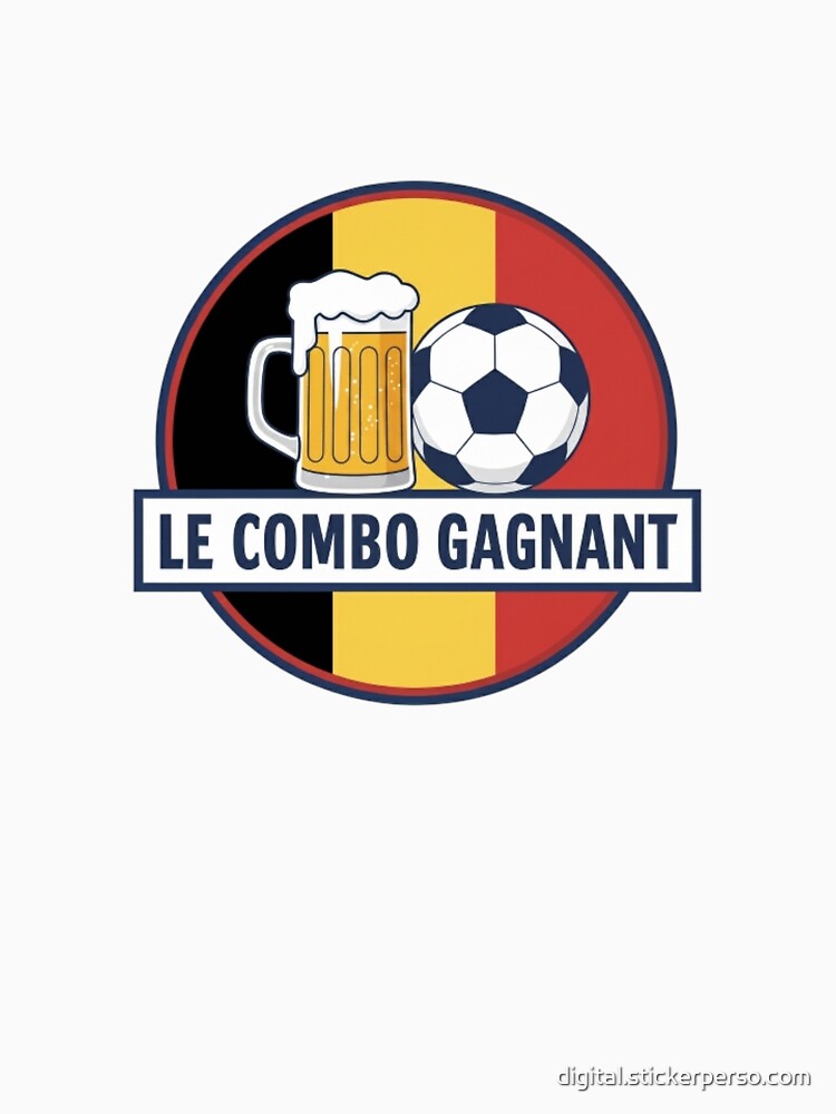 The Winning Combo: Beer and Football - Belgian Version by digital.stickerperso.com