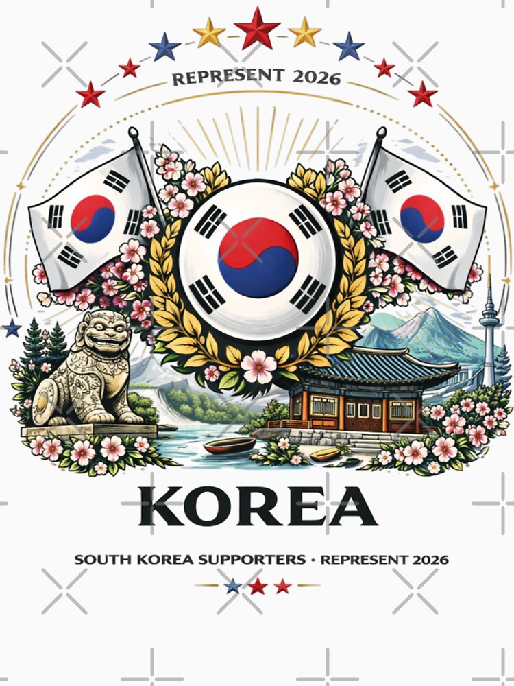 Korea Supporters 2026 – Taegeuk Blossom Football Fan Art by Inner Flame Studio