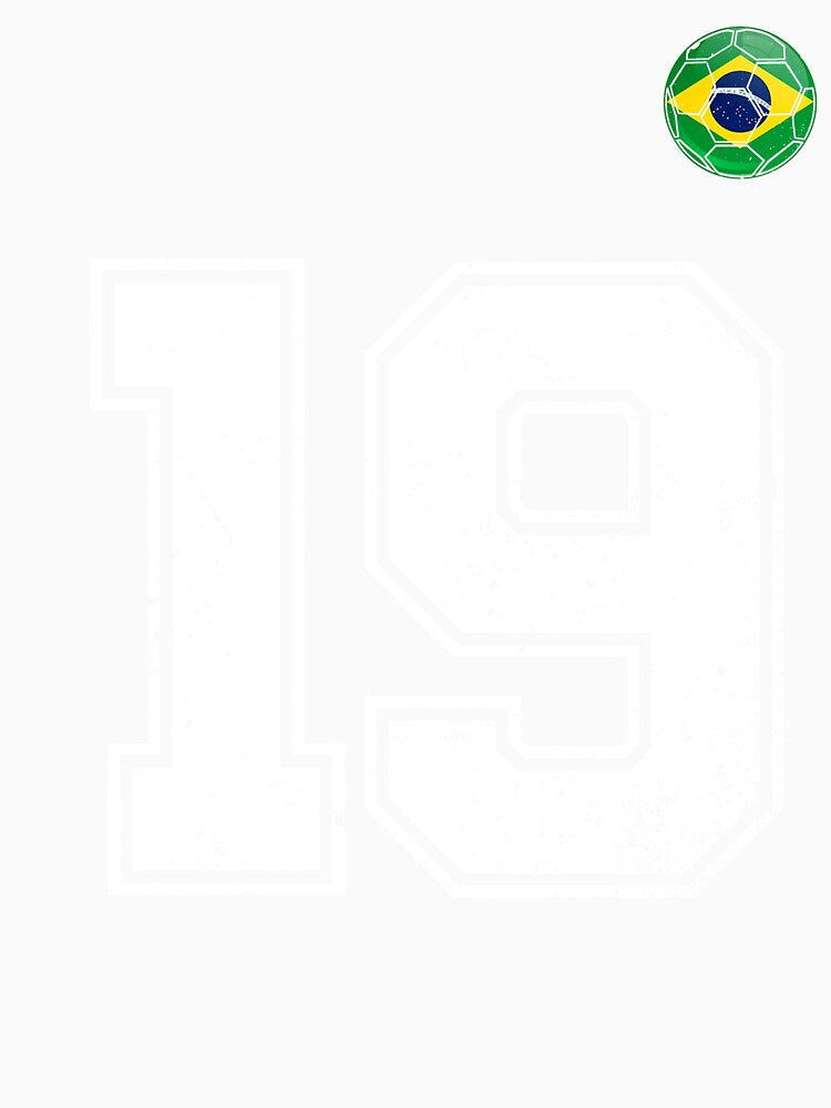 Number 19 Brazil Futbol Football Brazilian soccer Flag Jersey by RoyesButler