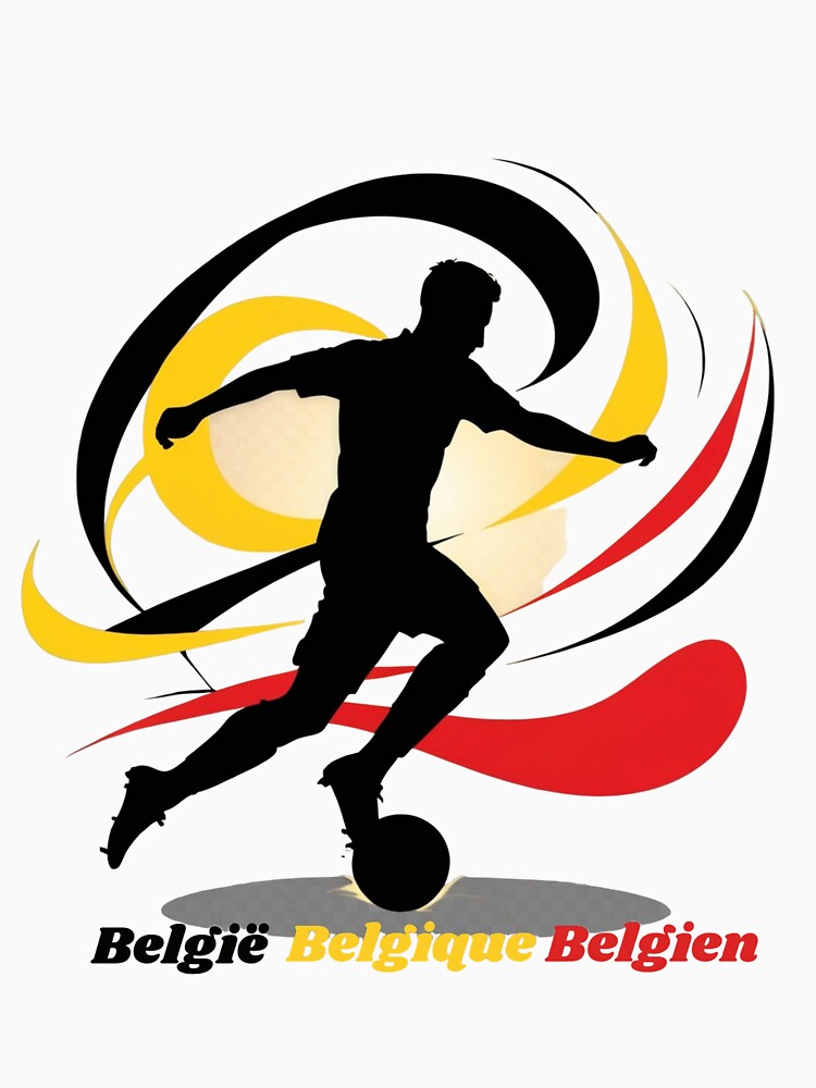 Dynamic Belgium Soccer Player Silhouette National Art by PMTaurus