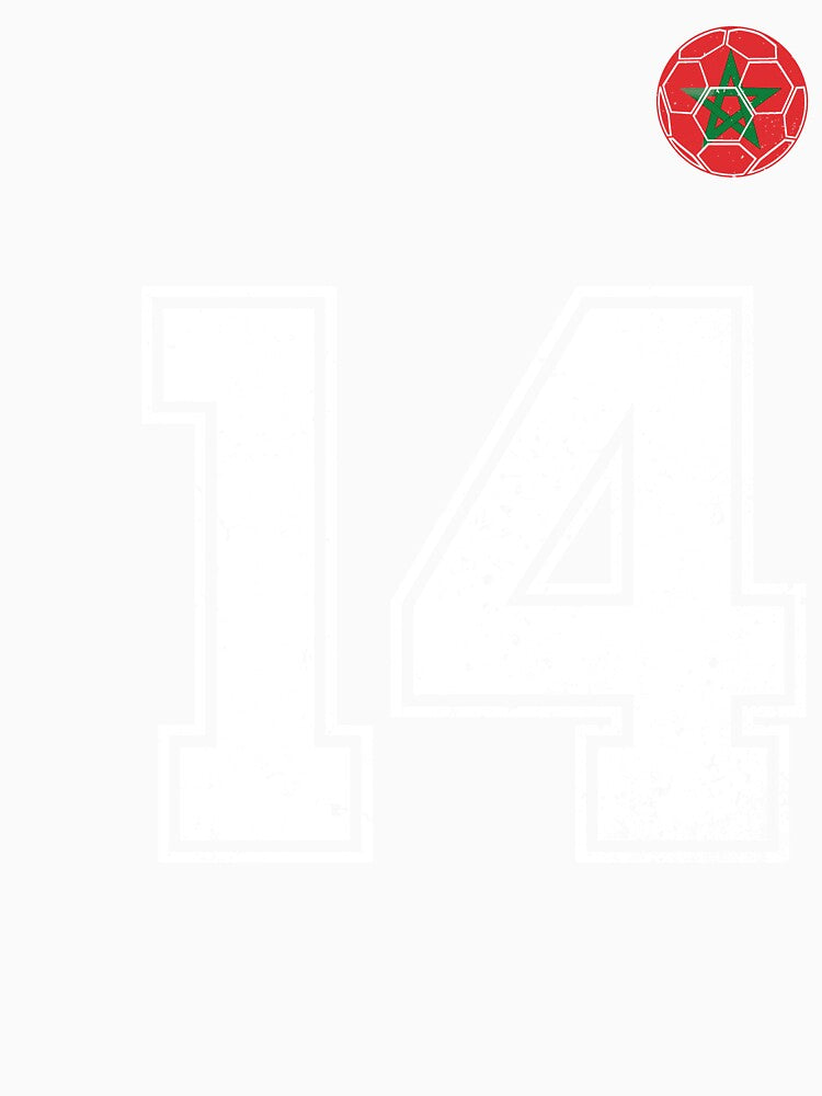 Morocco Soccer Number 14 Vintage Sports Fan by OliviaHayesArt