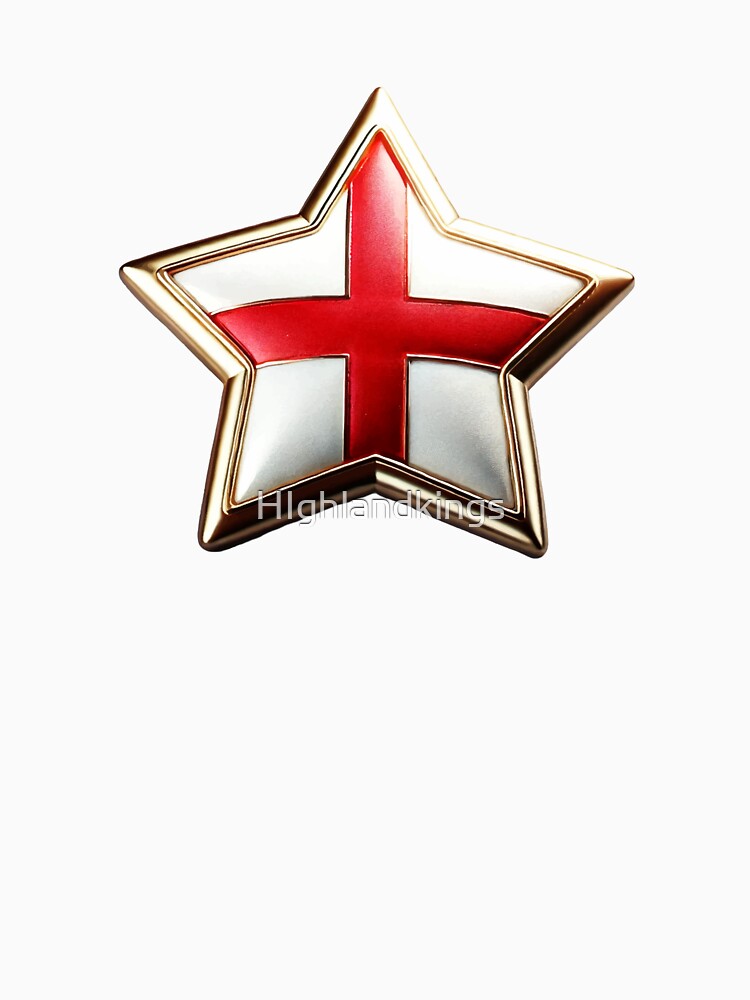 England Pride - Shiny St. George's Cross Star Design by Highlandkings