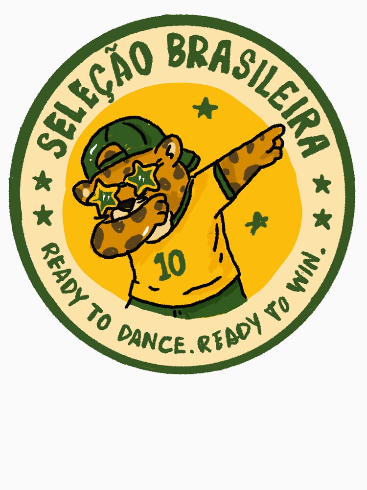 Awkward Animal Hat Club – Seleção Brasileira | Dabbing Leopard Football Sticker by chupichapa