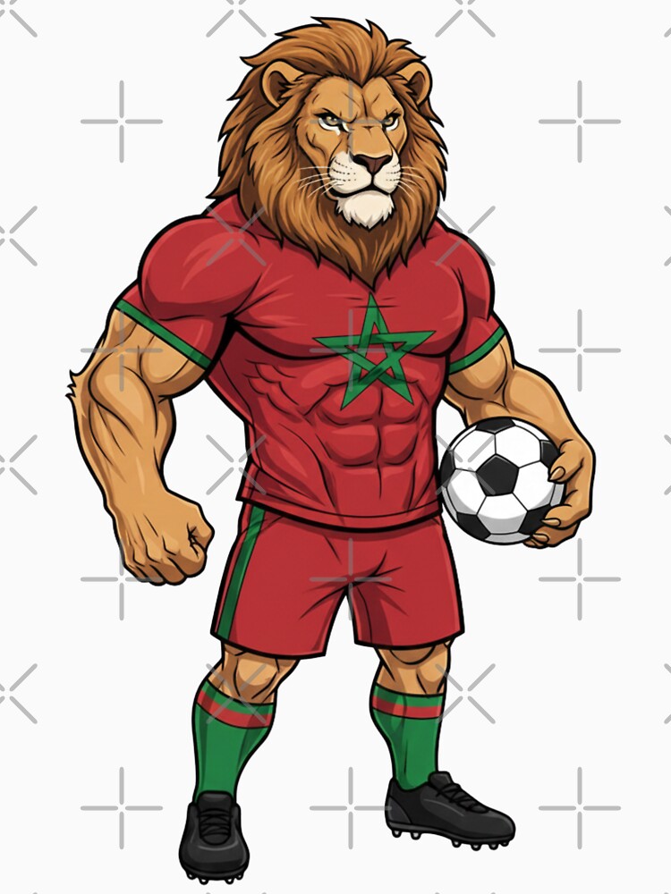 Powerful Moroccan Lion Football Mascot 2026 by ArtByKatti