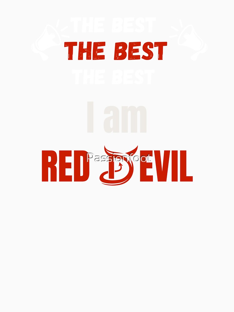 t-shirt, cap red devil the best by Passionfoot