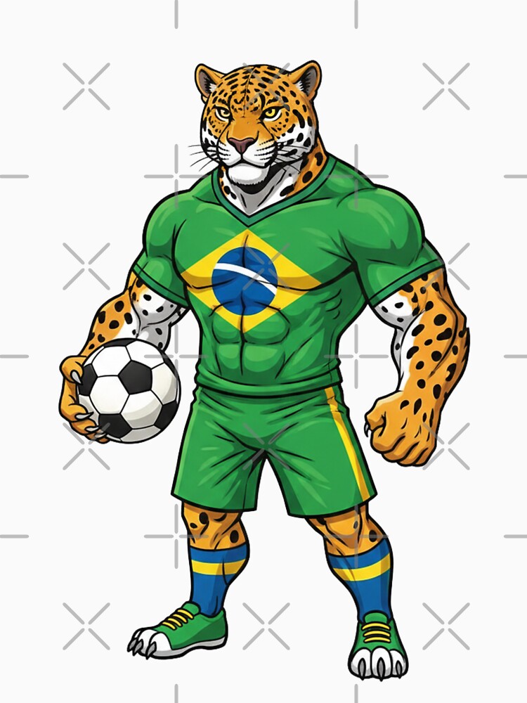 Powerful Brazilian Jaguar Football Mascot 2026 by ArtByKatti