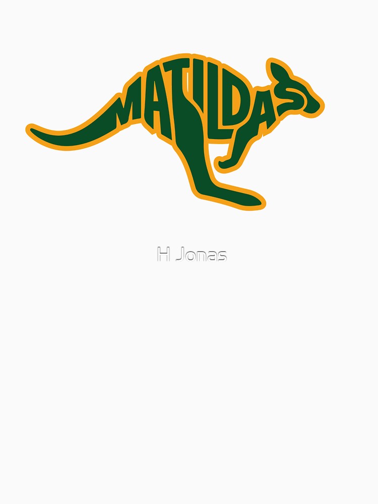 Matildas Kangaroo Word Art Silhouette - Australian Soccer Fan Gear by H Jonas