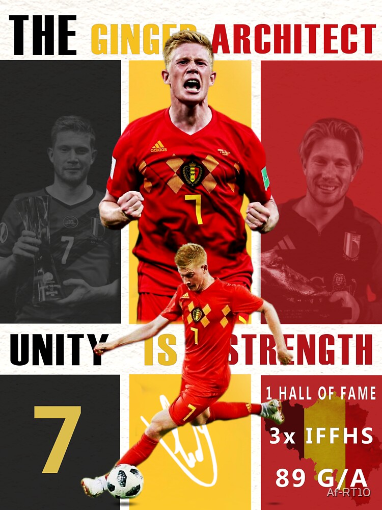 Kevin De Bruyne Belgium Football Poster  - Soccer Fan Print by Af-RT10