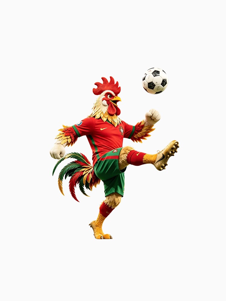 Rooster Soccer Player Portugal Jersey - Funny Football Chicken by monasants