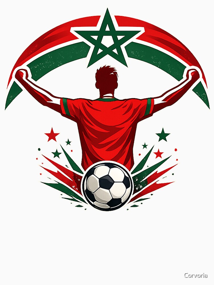 Morocco Soccer Fan Patriotic Supporter by Corvoria