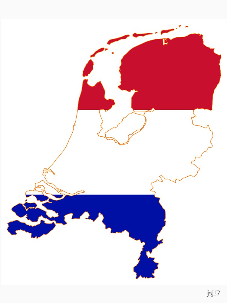 Netherlands Flag Map by jsj17