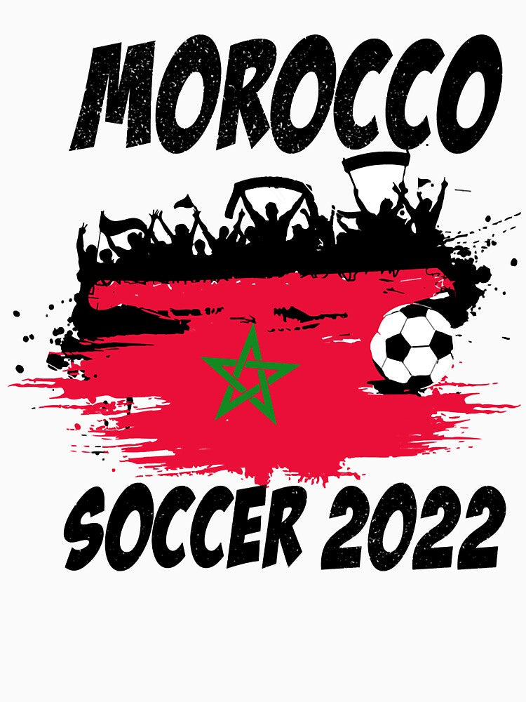 National Morocco Flag For Men Women With football Morocco fans by LAPSOStudios