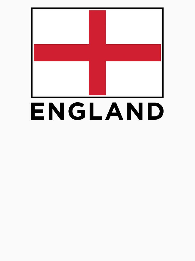 England Flag (Text Under on White) by STUDIO-72