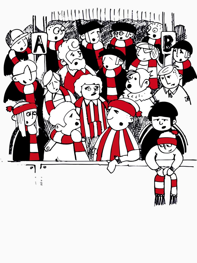 FANS FOOTBALL FANS RED AND WHITE TEAMS by SyonaCalthorpe