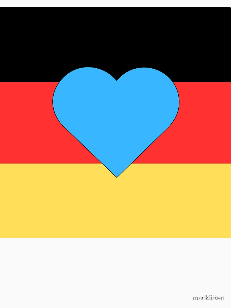Blue heart on German flag by madkiitten