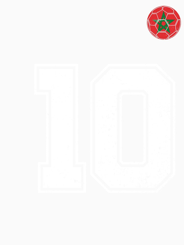 Morocco Soccer Number 10 Vintage Sports Fan by OliviaHayesArt