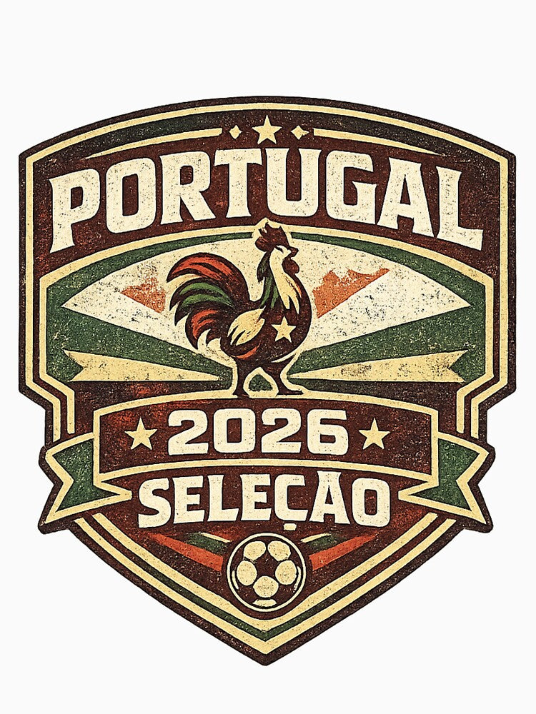 Portugal Seleção 2026 Retro Vintage Football Fan T-Shirt by ArthUpscale