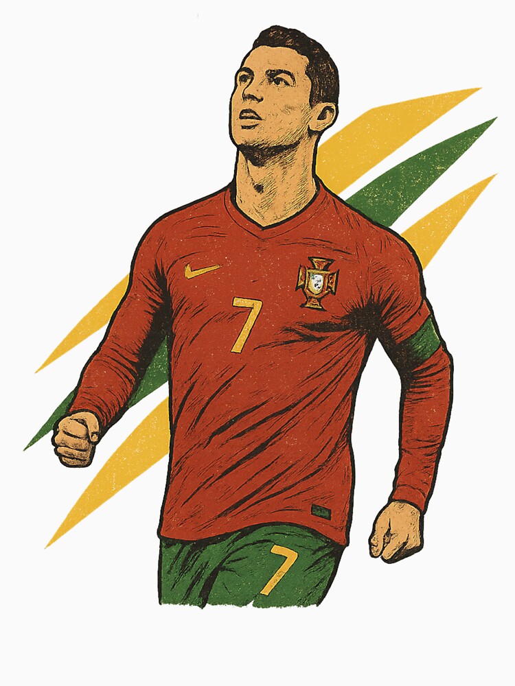 Cristiano Ronaldo Retro Portugal Football Art – Vintage Supporter Design by liondrifter
