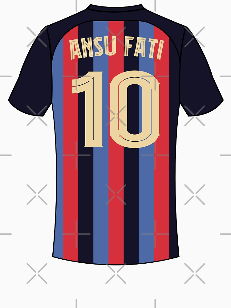 Ansu Fati Barcelona football jersey number 10 by Justtrendytees