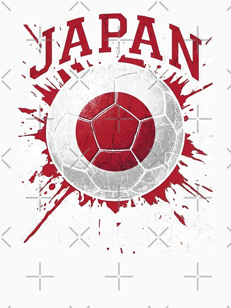 Japan 2026 Soccer - Manga Style Grunge Flag Football by Imaginationbeyond