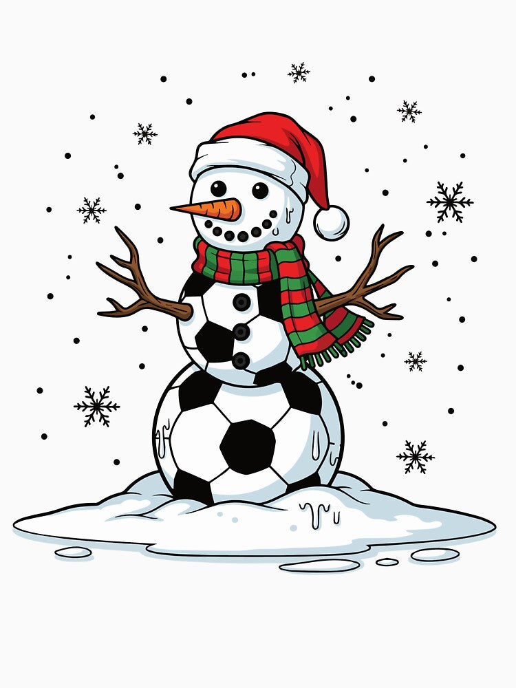 Winter Soccer Player Snowman by Belhbib Art ⭐⭐⭐⭐⭐
