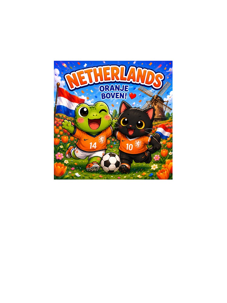 Cute Netherlands Football Team by QuirkNest Studio