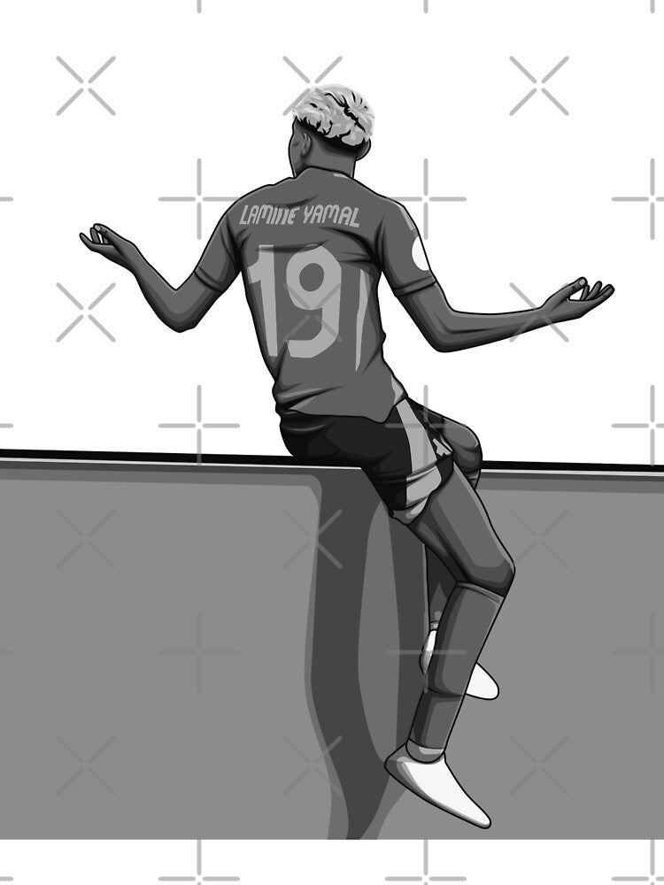 Lamine Yamal Black and White Version by Aldduardo