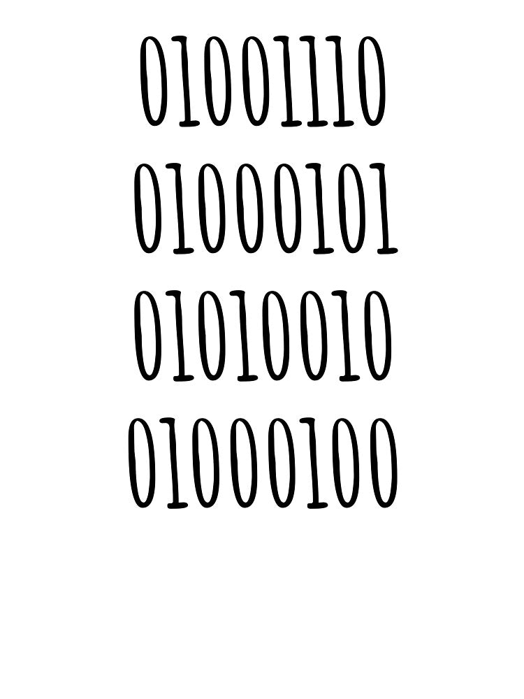 Nerd, In Binary- Funny Computing Coding Joke by the-elements