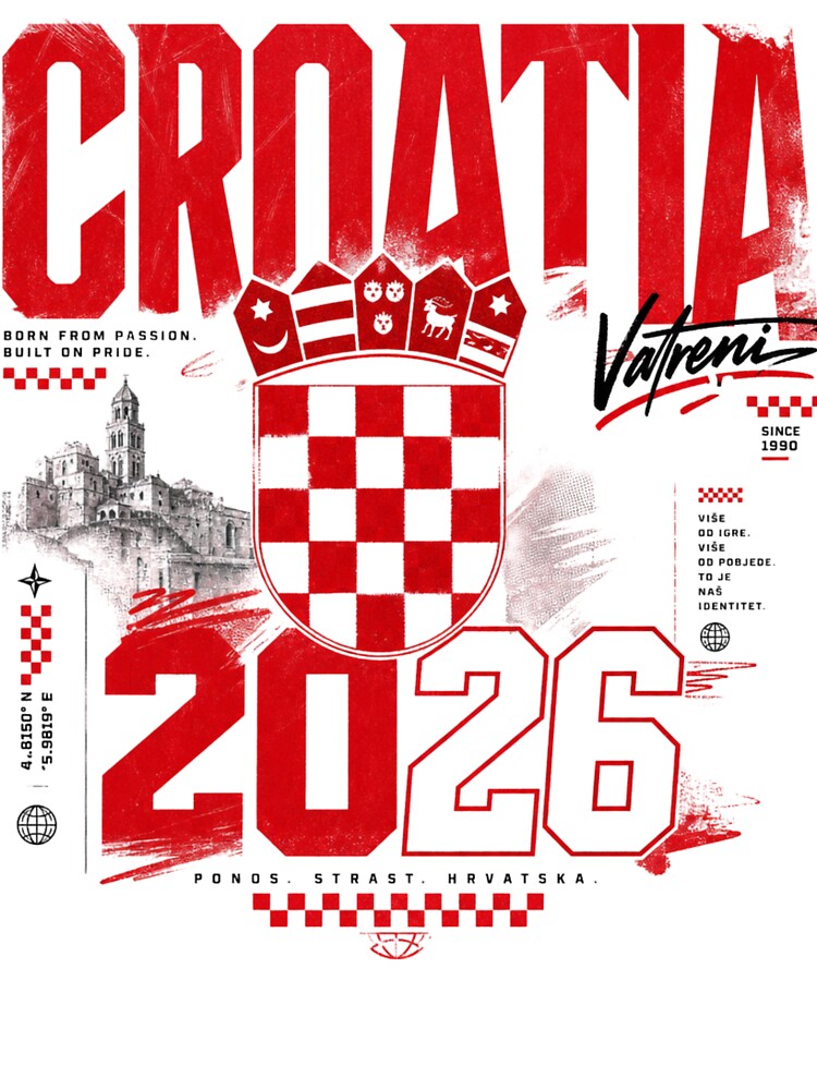 Croatia 2026 Football World Cup Glory | Vatreni Fan Supporter Shirt by rushaib