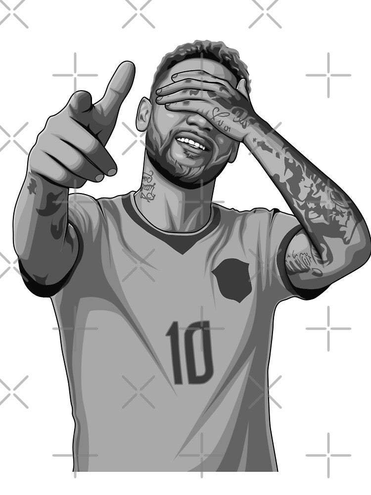 Neymar Black and White Version by Aldduardo