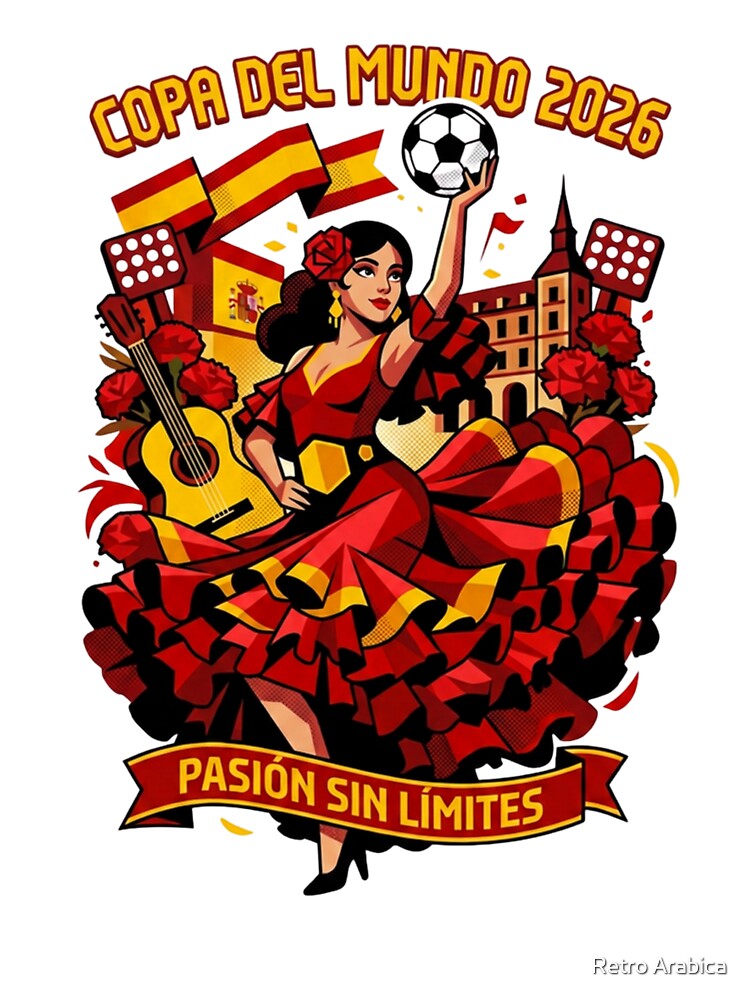 Spanish Flamenco Football Fan by Retro Arabica