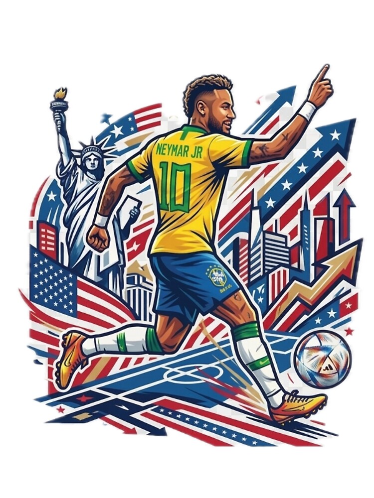 Neymar World Cup 2026 USA Brazil Football Legend T-Shirt Design by Dowidi