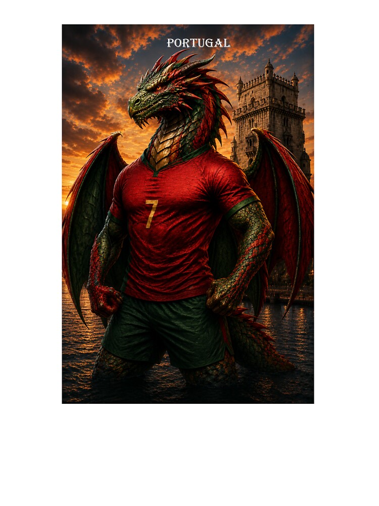 Portugal Dragon Warrior | Fantasy Football Fan Art Phone Case Design by Adham2001