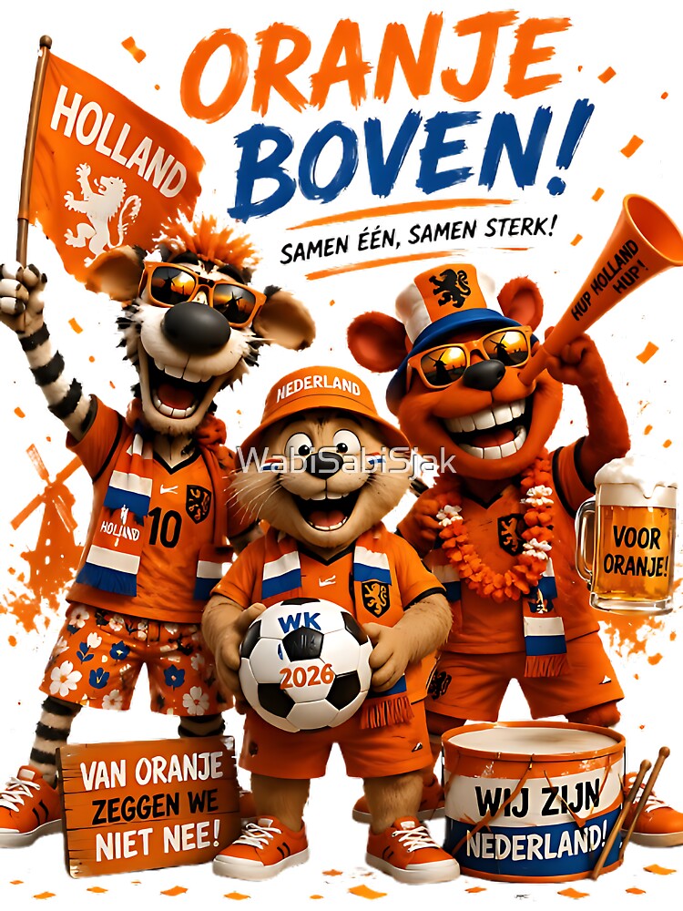 Dutch Soccer Fans – Oranje Boven World Cup 2026 by WabiSabiSjak