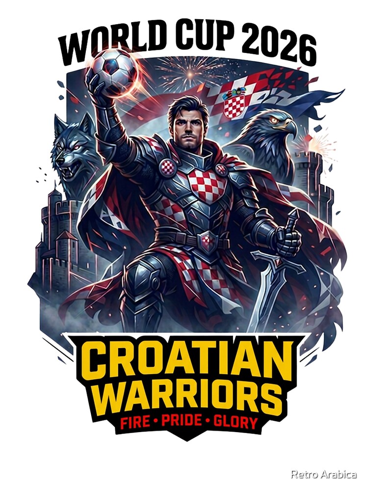 Croatian Warriors Football Fan Design by Retro Arabica
