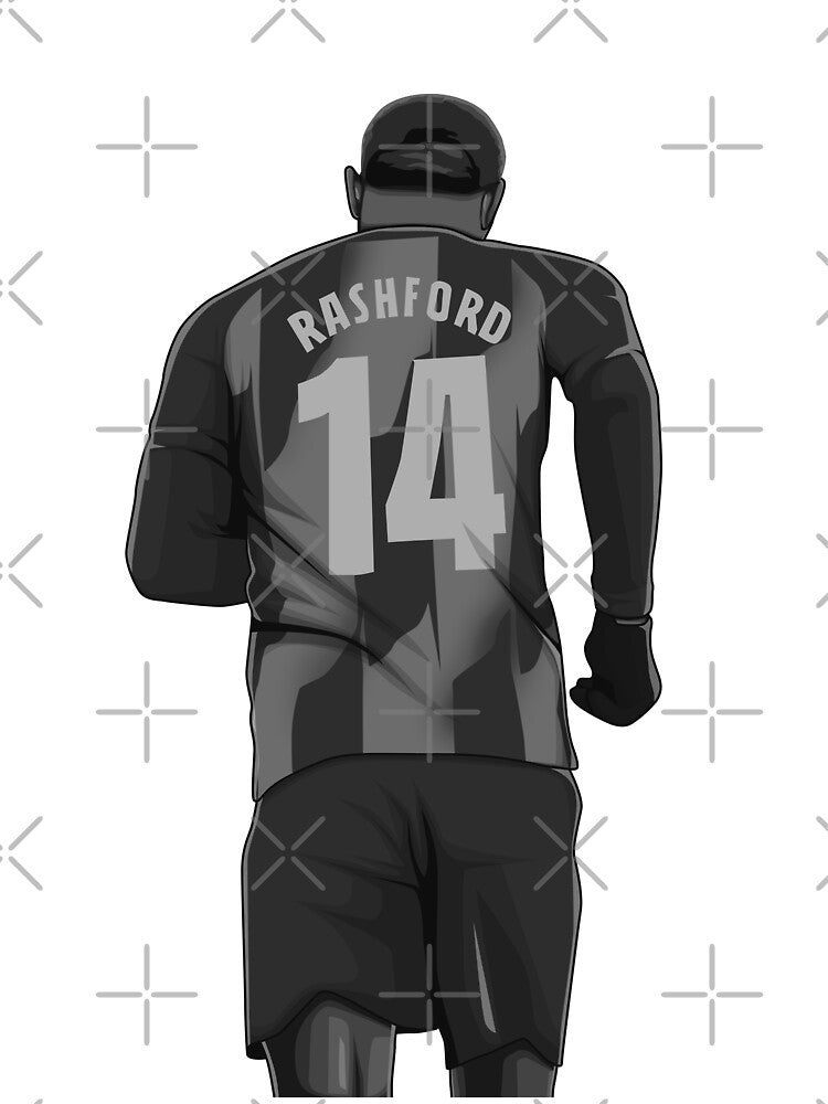 Marcus Rashford Black and White Version by Aldduardo