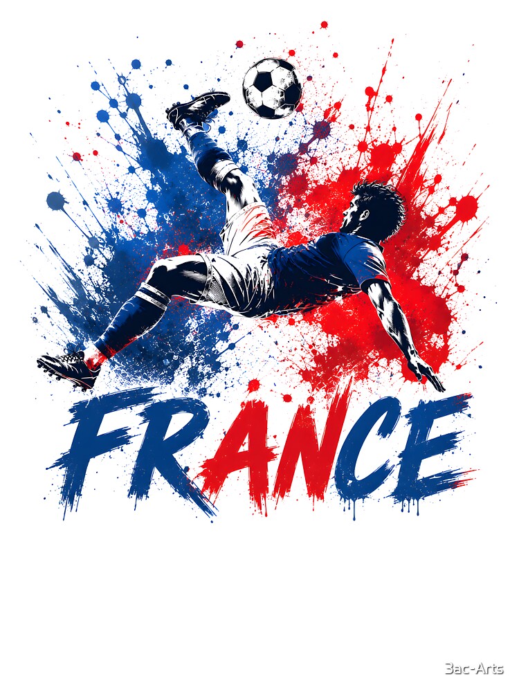 France Soccer Fan T-Shirt | Blue White Red Football Pride Tee | French Fan Gift 2026 by 3ac-Arts