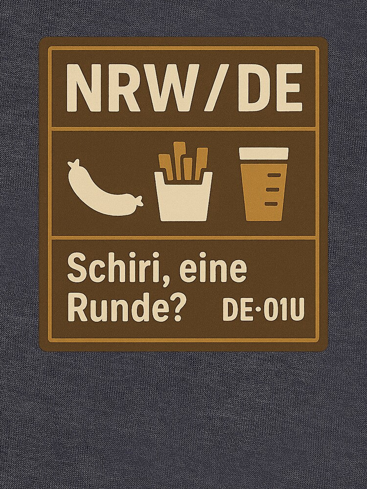 NRW/DE Snack Rules — “Schiri, eine Runde?” Rhein-Derby Fan by POD DYNASTY | Original Print On Demand T-Shirt Graphics