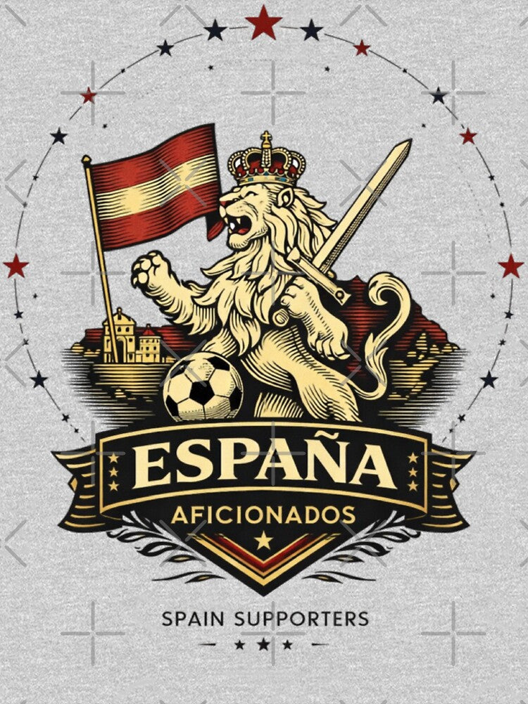 Spain Soccer Crest – España Aficionados Lion Warrior Football Fan by Inner Flame Studio