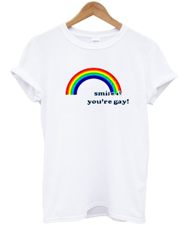 rainbow smile if you’re gay t-shirt Hoodie, Sweatshirt | PureTeeCo.com