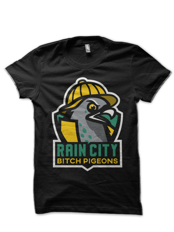Rain City Bitch Pigeons T-Shirt Hoodie, Sweatshirt | PureTeeCo.com