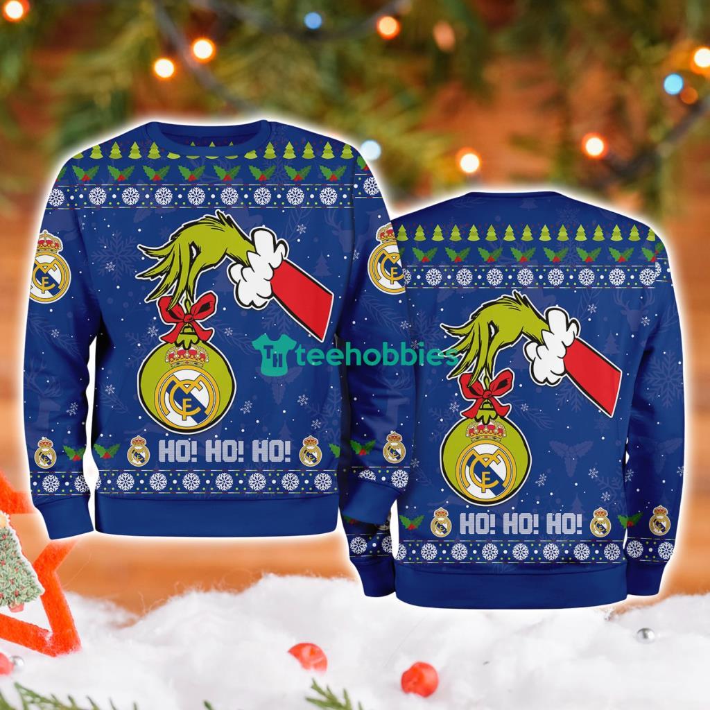 Real Madrid Grinch Hand Ugly Christmas Sweater 3D