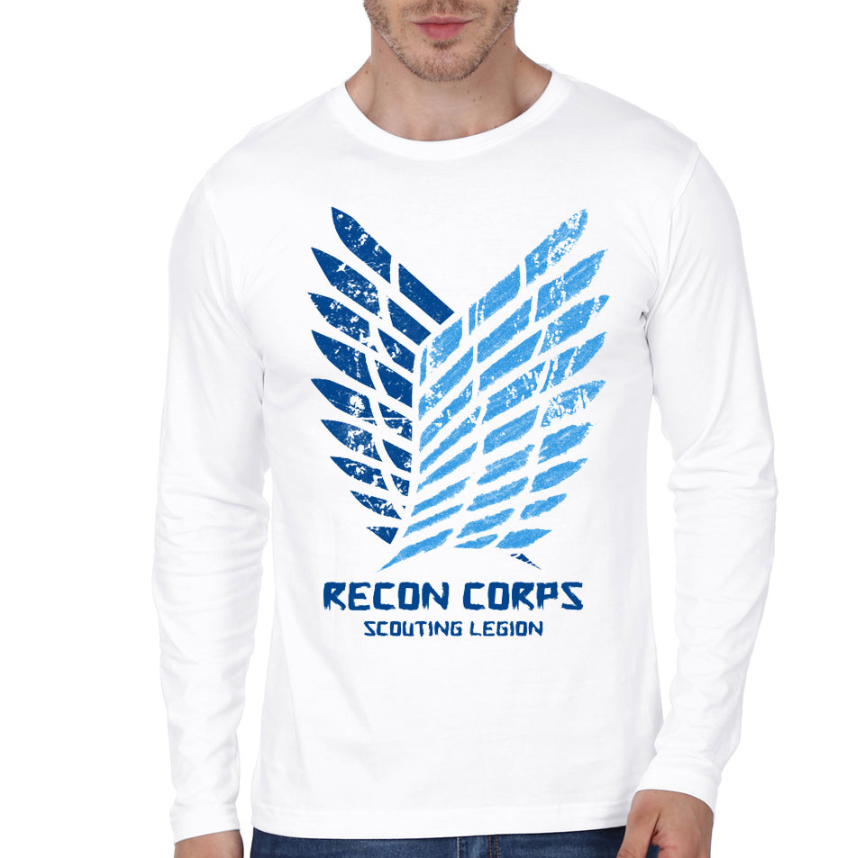 Recon Corps White Full Sleeve Tee Hoodie, Sweatshirt | PureTeeCo.com