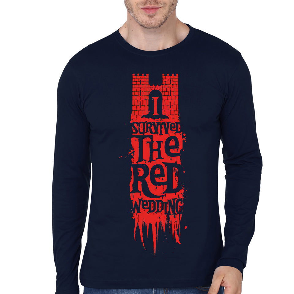 The Red Wedding Navy Blue Full Sleeve Tee Hoodie, Sweatshirt | PureTeeCo.com