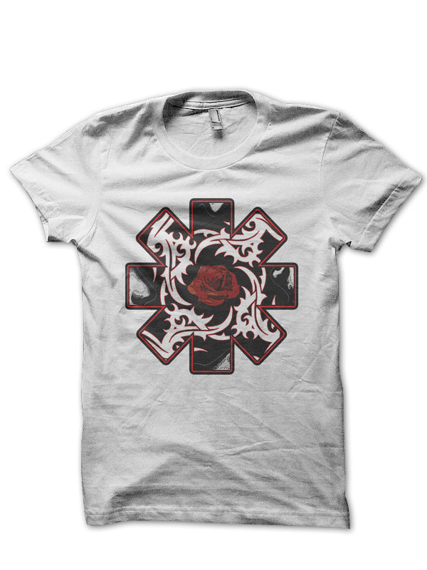 Red Hot Chili Peppers Half Sleeve White T-Shirt Hoodie, Sweatshirt | PureTeeCo.com