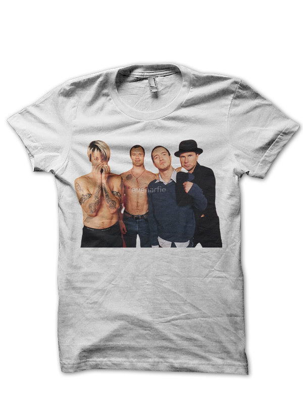 Red Hot Chili Peppers Half Sleeve White T-Shirt Style001 Hoodie, Sweatshirt | PureTeeCo.com