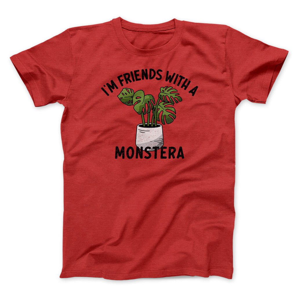 I‚Äôm Friends With A Monstera Funny Men/Unisex T-Shirt Hoodie, Sweatshirt | PureTeeCo.com (Image 4)